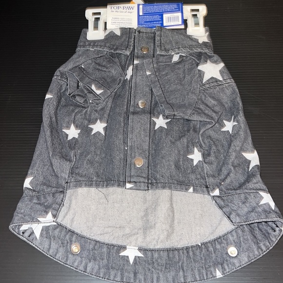 New with tags by top paw blue jean jacket with stars for you woof woof. - Picture 4 of 6